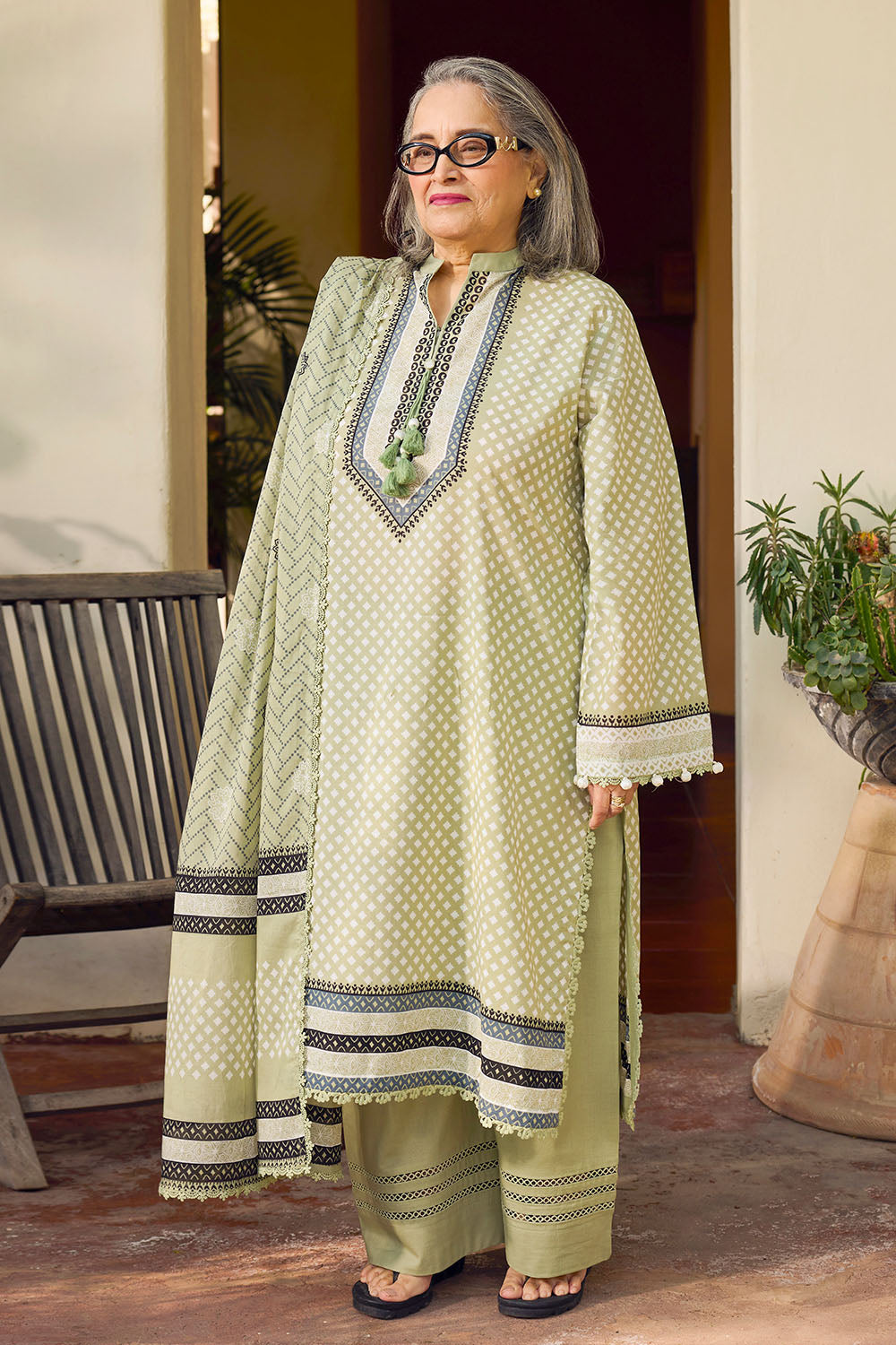 3 Piece Printed Lawn Suit with Dupatta
