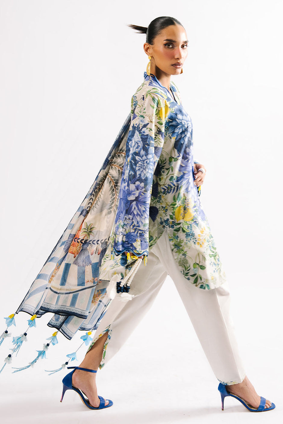 3 Piece Printed Lawn Suit with Dupatta