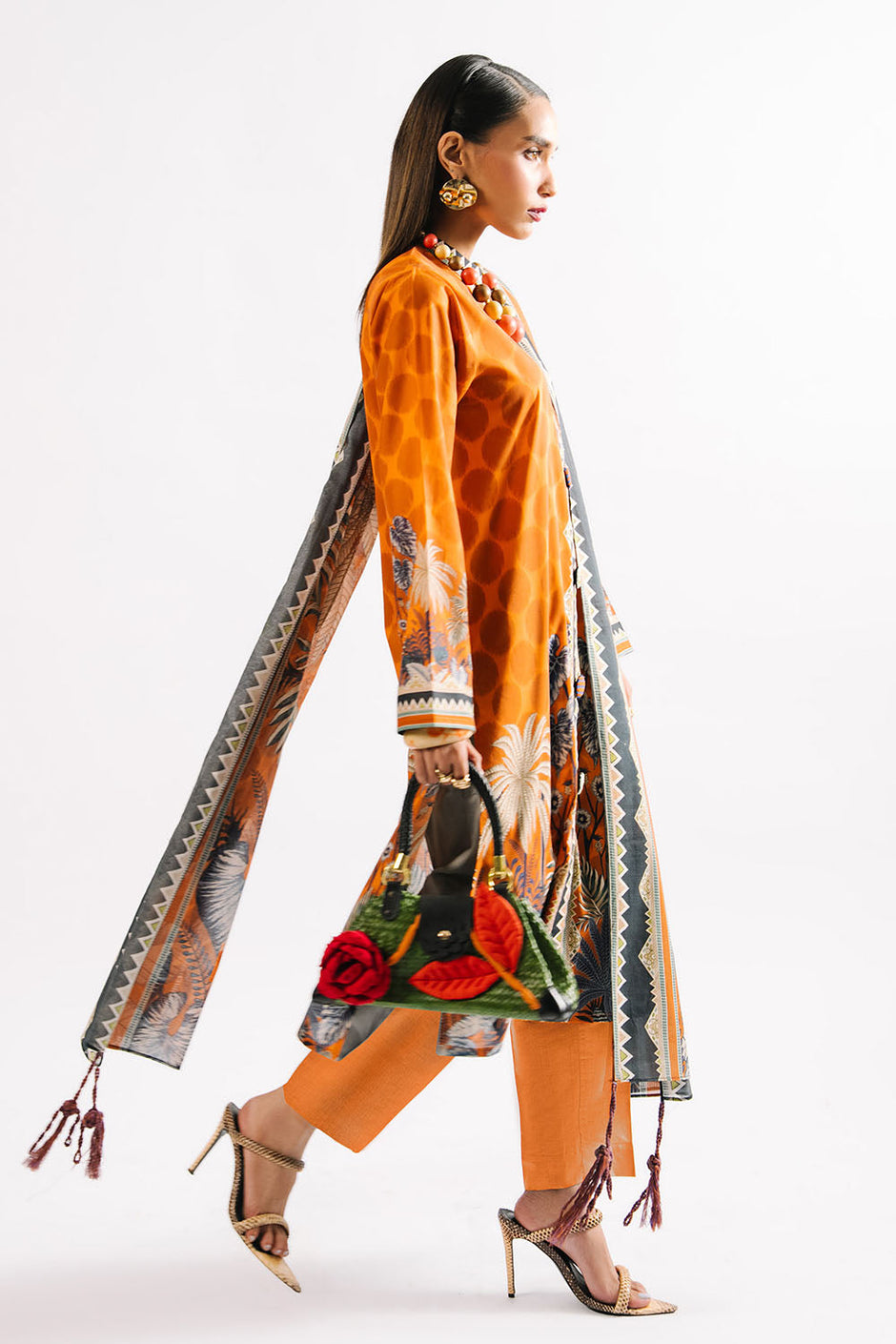 3 Piece Printed Lawn Suit with Dupatta