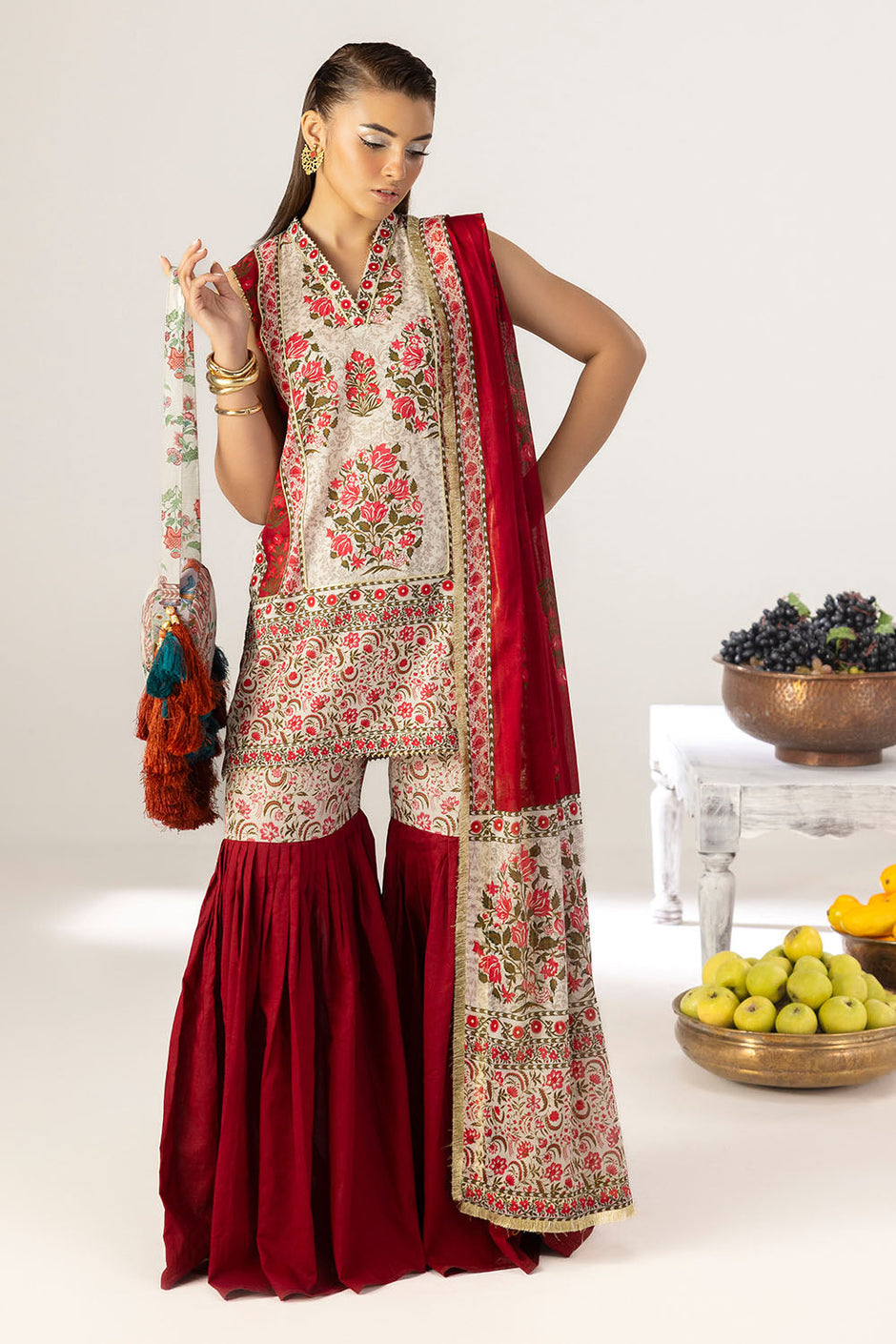 3 Piece Printed Lawn Suit with Dupatta
