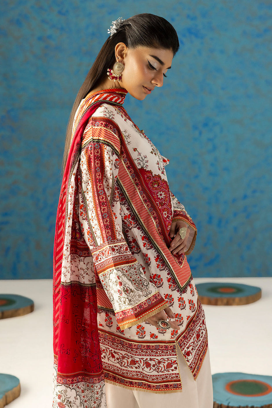 3 Piece Printed Lawn Suit with Dupatta