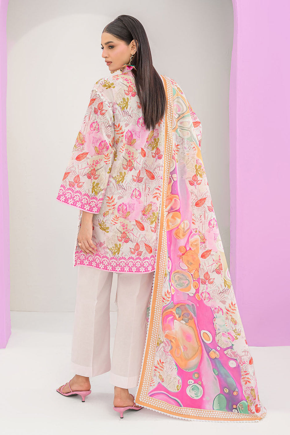 3 Piece Printed Lawn Suit and Dyed Trouser