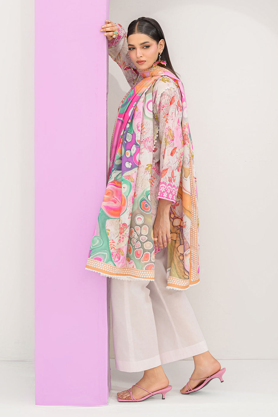 3 Piece Printed Lawn Suit and Dyed Trouser