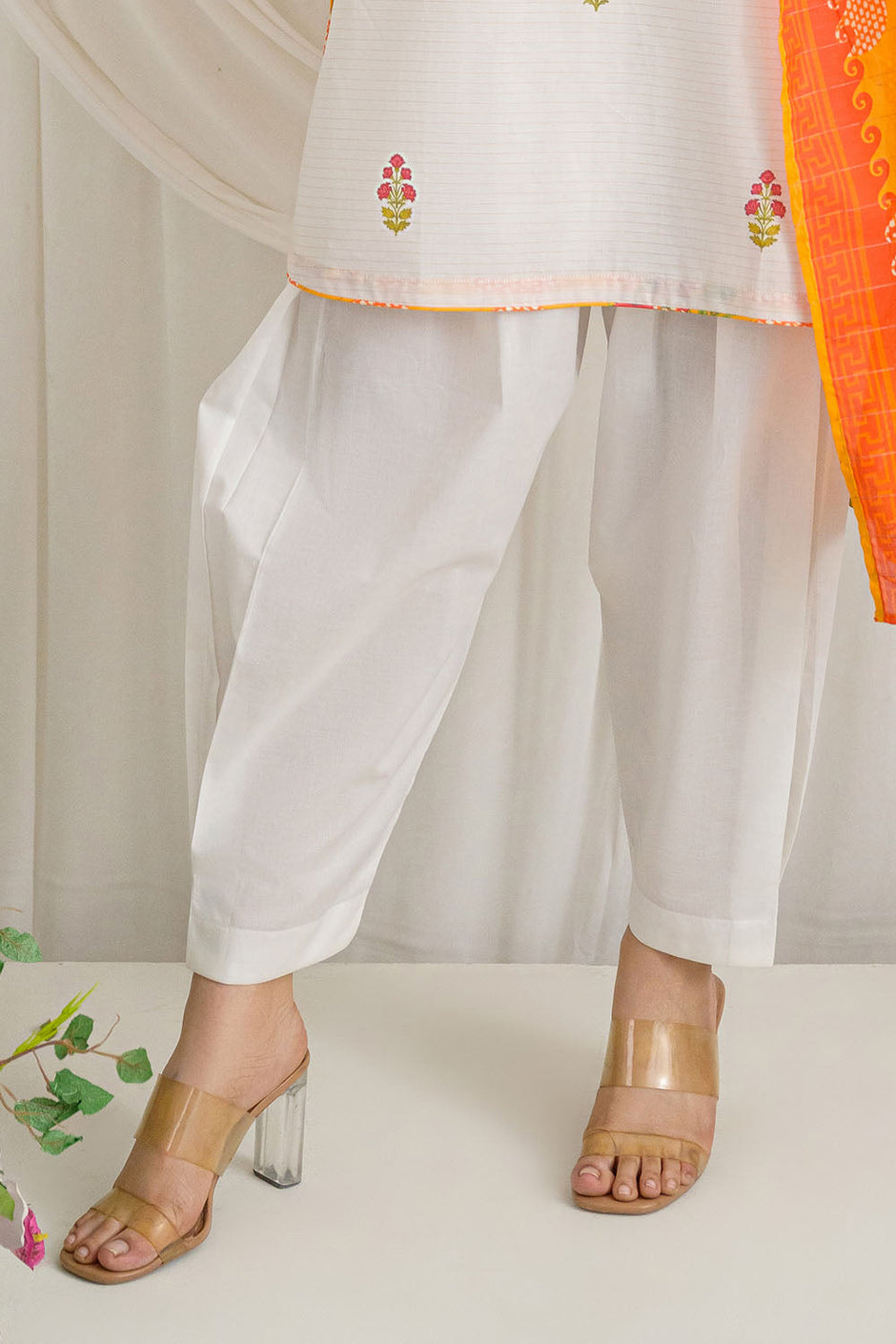 3 Piece Printed Mehsuri Stripe Lawn Suit with Printed Mehsuri Stripe Lawn Dupatta and Dyed Trouser