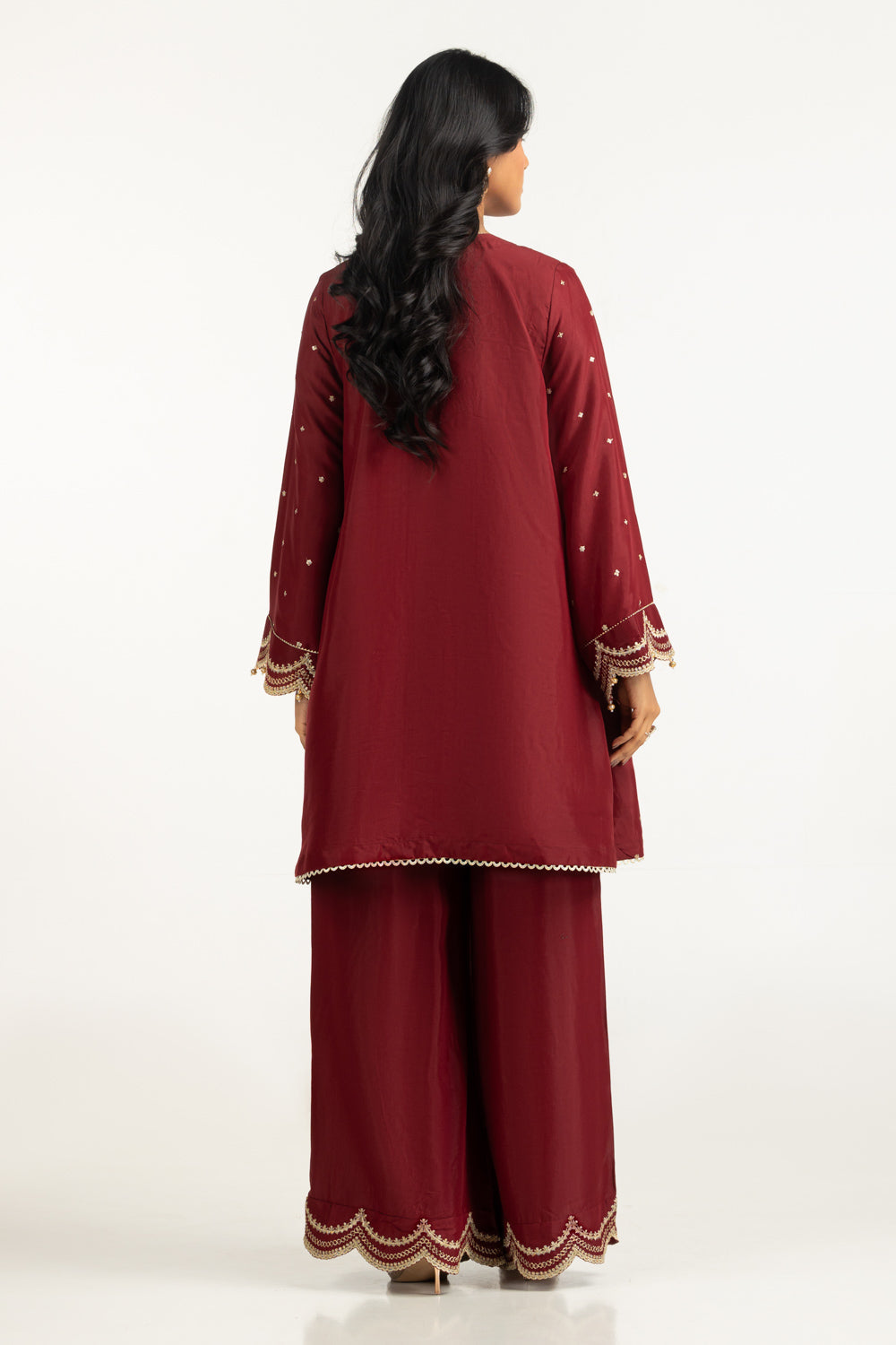 Viscose Rawsilk Embroidered Shirt And Trouser