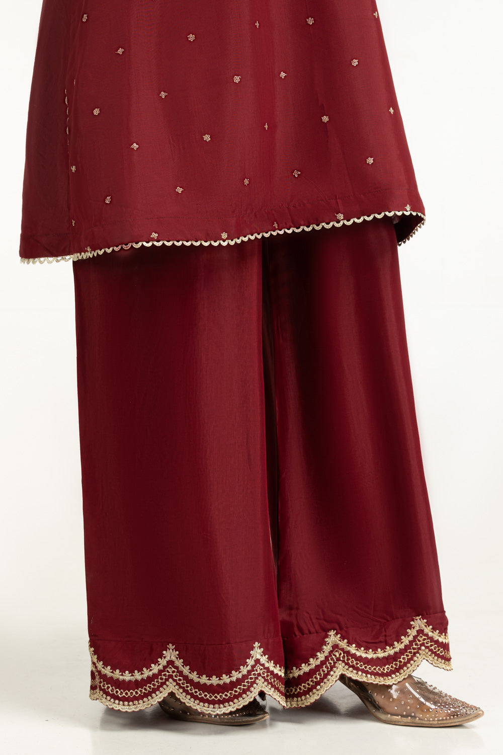 Viscose Rawsilk Embroidered Shirt And Trouser