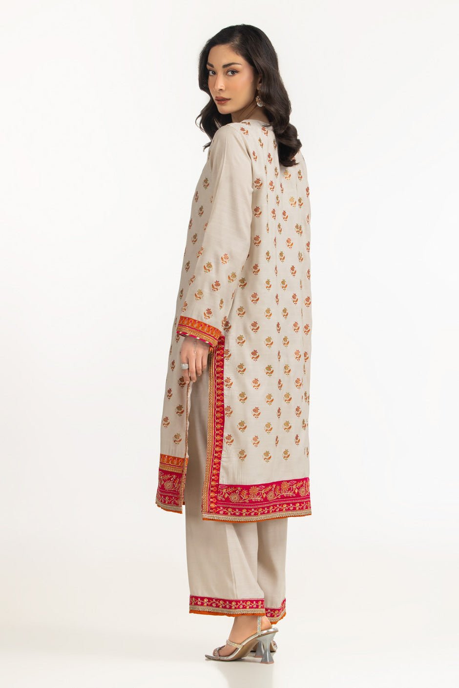 Viscose Rawsilk Embroidered Shirt And Trouser