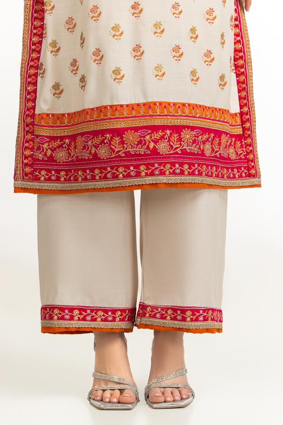 Viscose Rawsilk Embroidered Shirt And Trouser